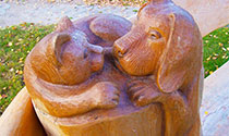 Hund und Katz aus Holz